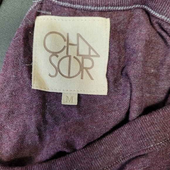 Chaser Burgundy Drape Open Back Tie Cinch Waist Shirttail Mini Dress - Picture 3 of 6